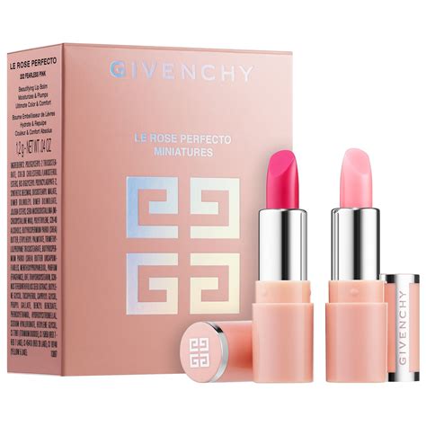 givenchy le rose perfecto mini lip balm duo|Givenchy rose perfecto lipstick.